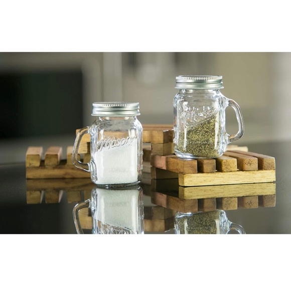 Mason Craft & More Salt and Pepper Shaker Set: Clear - 4 oz. - Picture 5 of 9